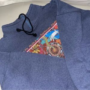 Bulurru Australian Aboriginal Art Pattern Sweatshirt Size Medium